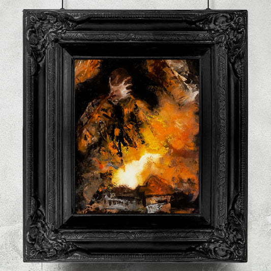 Regret - about past mistakes - 9 x 12 Original Framed Oil Painting