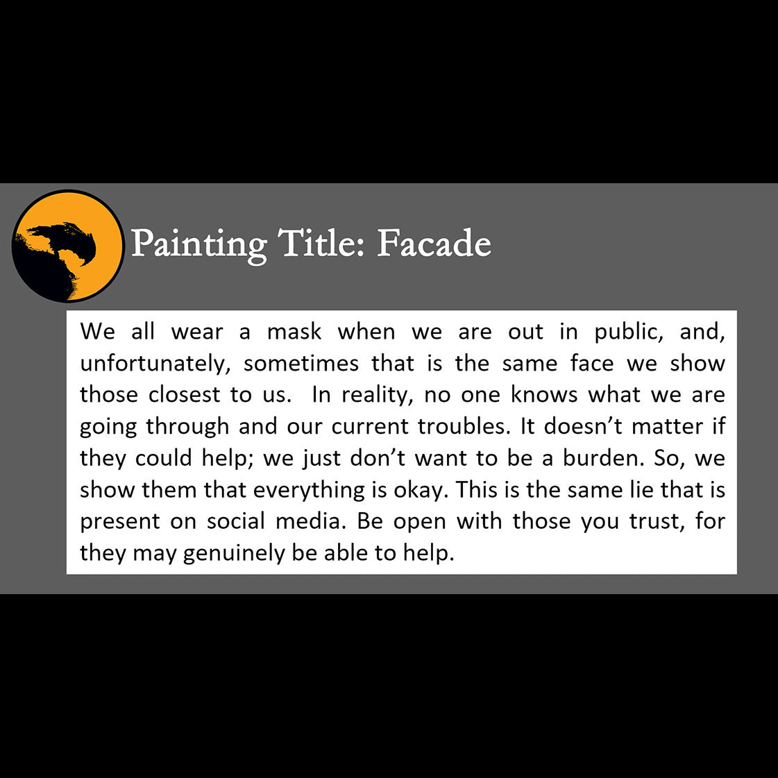 Facade - about hiding pain - 11x14, 11x17 Print