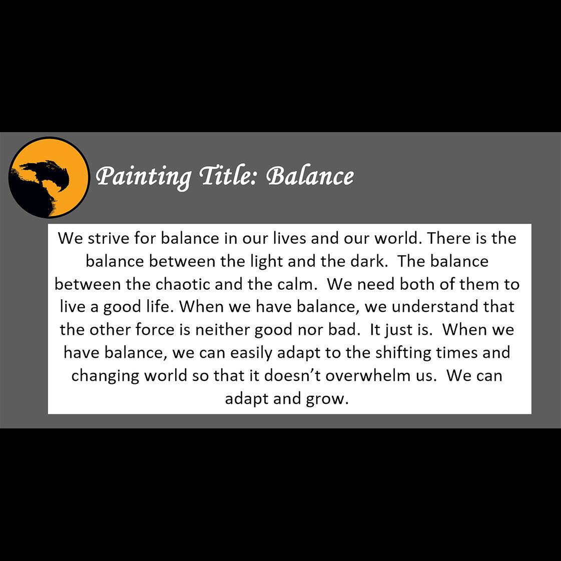 Balance - about living a balanced life - 11x14, 11x17 Print