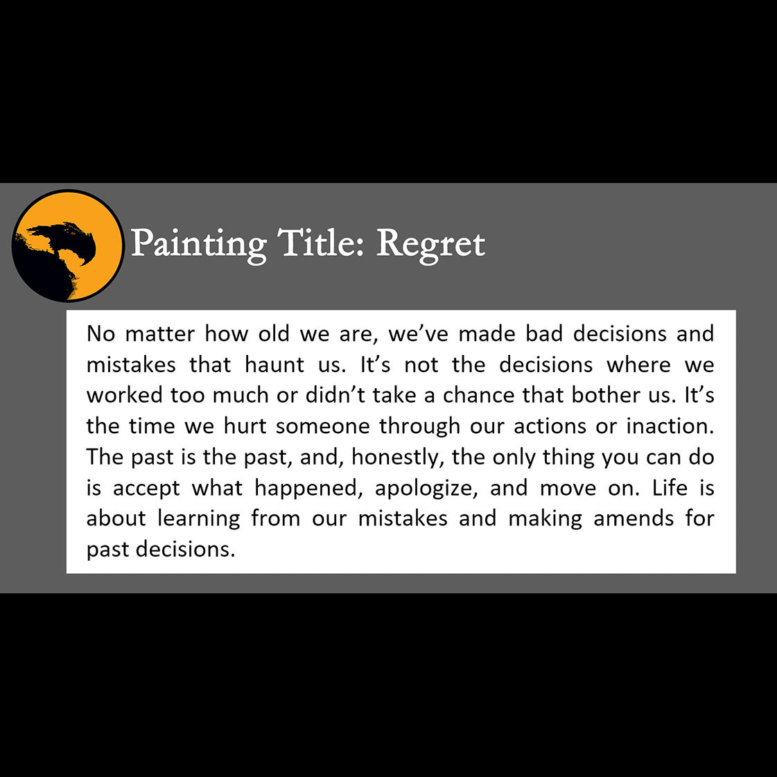 Regret - about past mistakes - 11x14, 11x17 Print