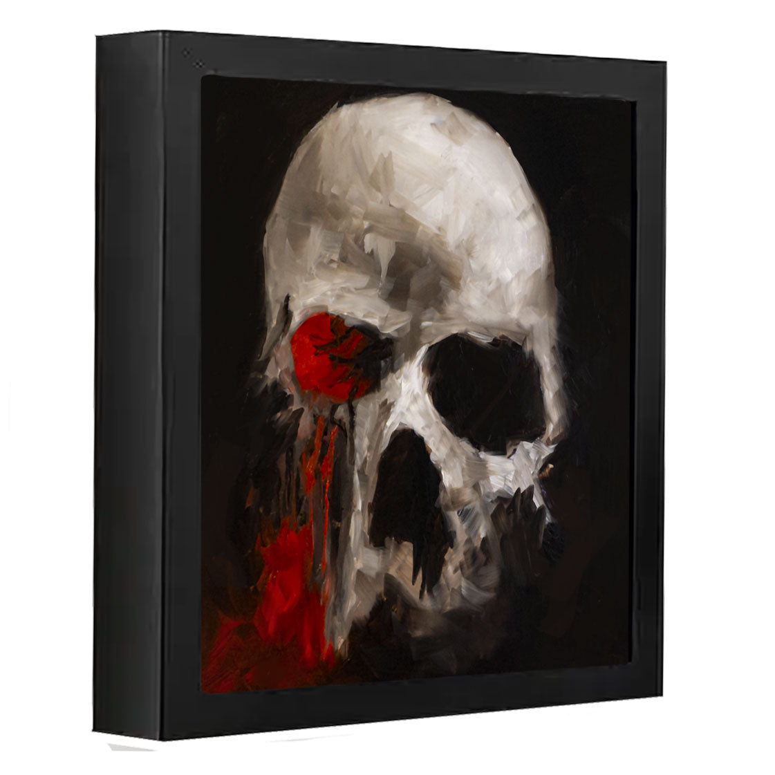 Skull Painting #10 - 8 x 10 Original Framed Oil Painting