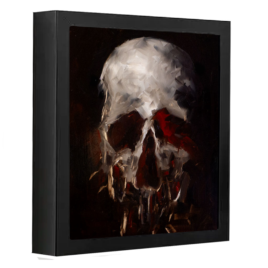 Skull Painting #4 - 8 x 10 Original Framed Oil Painting