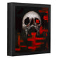 Skull Painting #5 - 8 x 10 Original Framed Oil Painting