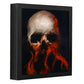 Skull Painting #6 - 8 x 10 Original Framed Oil Painting