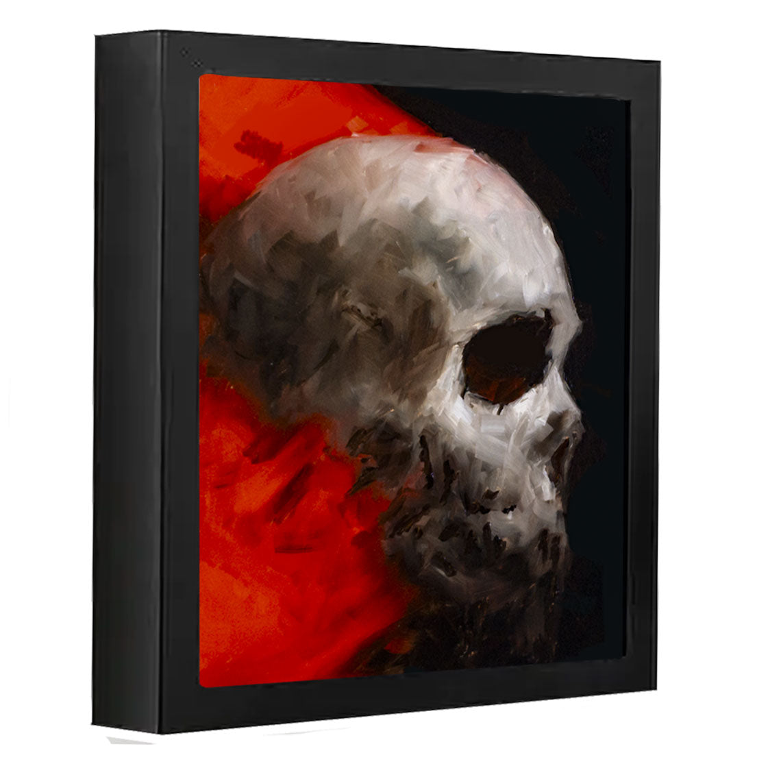 Skull Painting #7 - 8 x 10 Original Framed Oil Painting