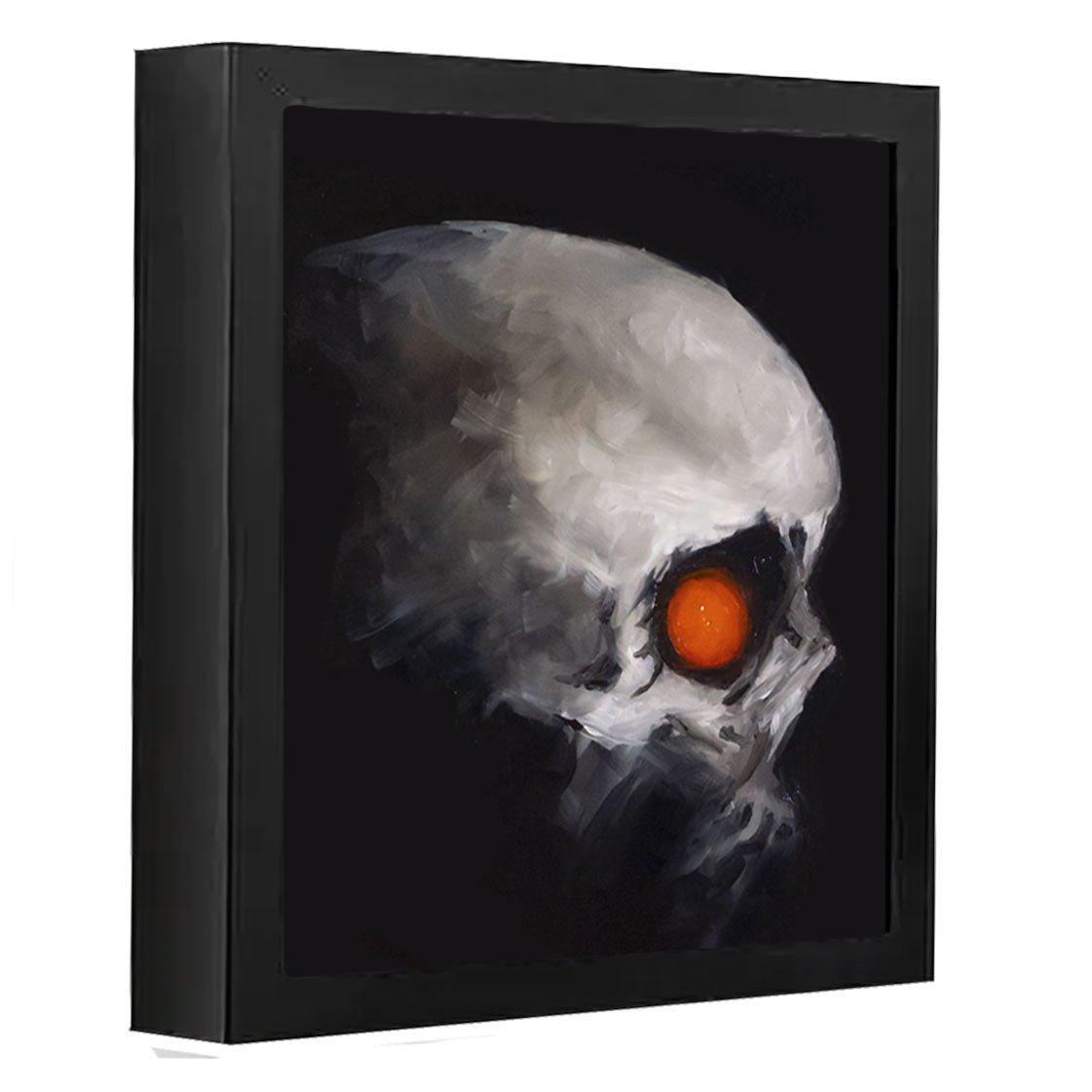 Skull Painting #8 - 8 x 10 Original Framed Oil Painting