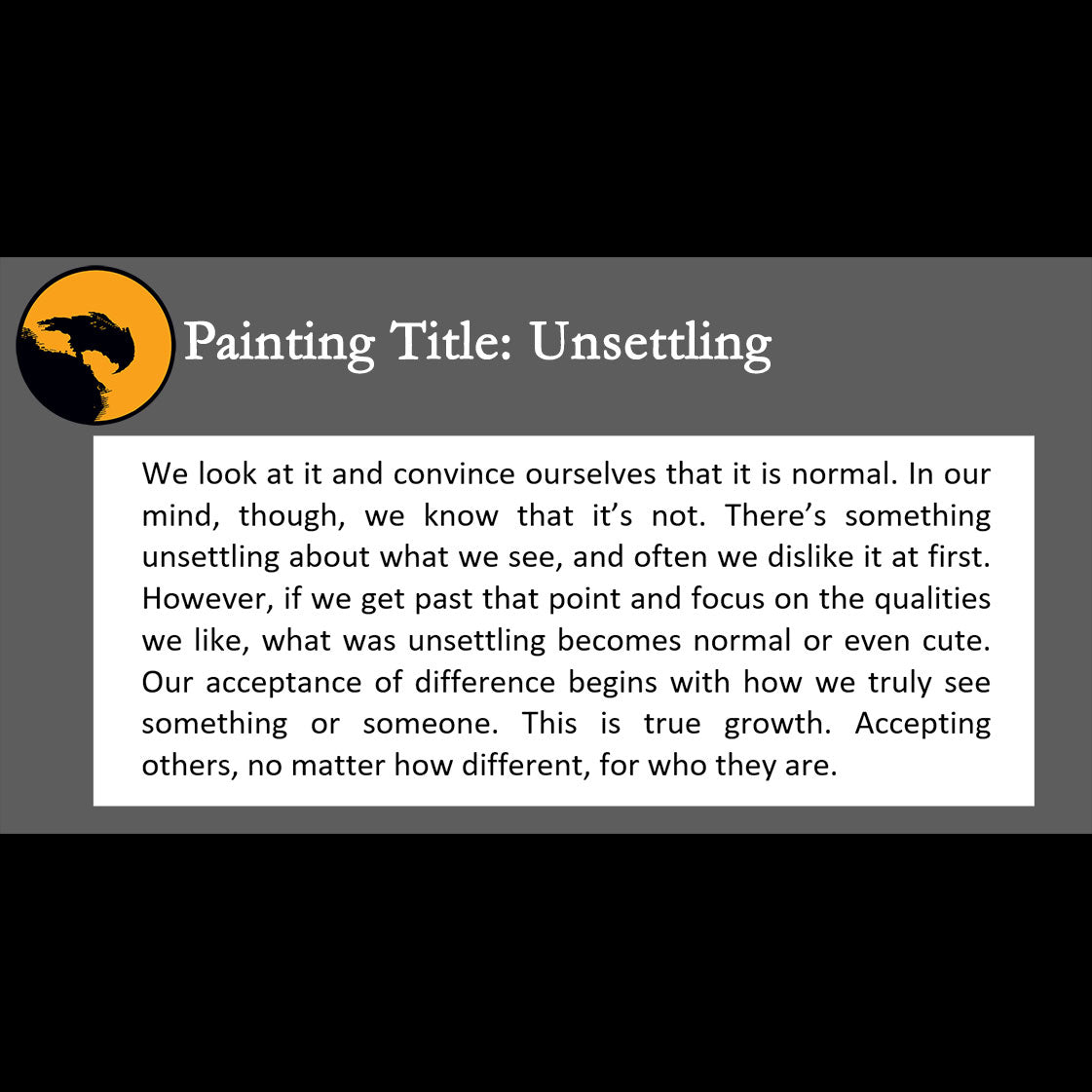 Unsettling - about accepting differences - 11x14, 11x17 Print