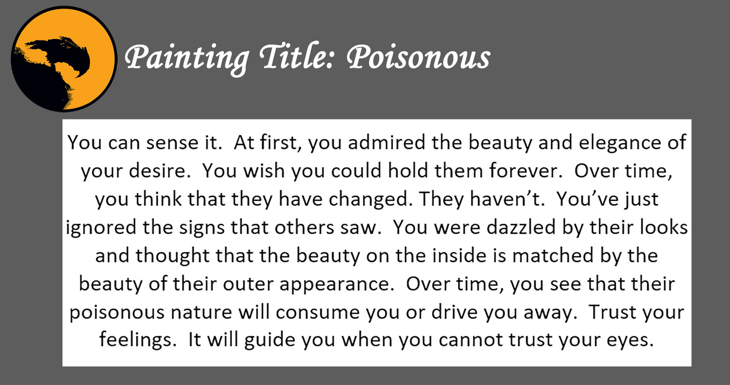 Poisonous - about trusting your instincts - 18 x 24 Canvas Print