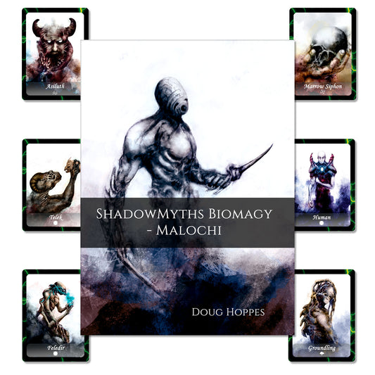 Malochi Deck of 35 Monster Cards with Softcover Book used in DnD and Writing