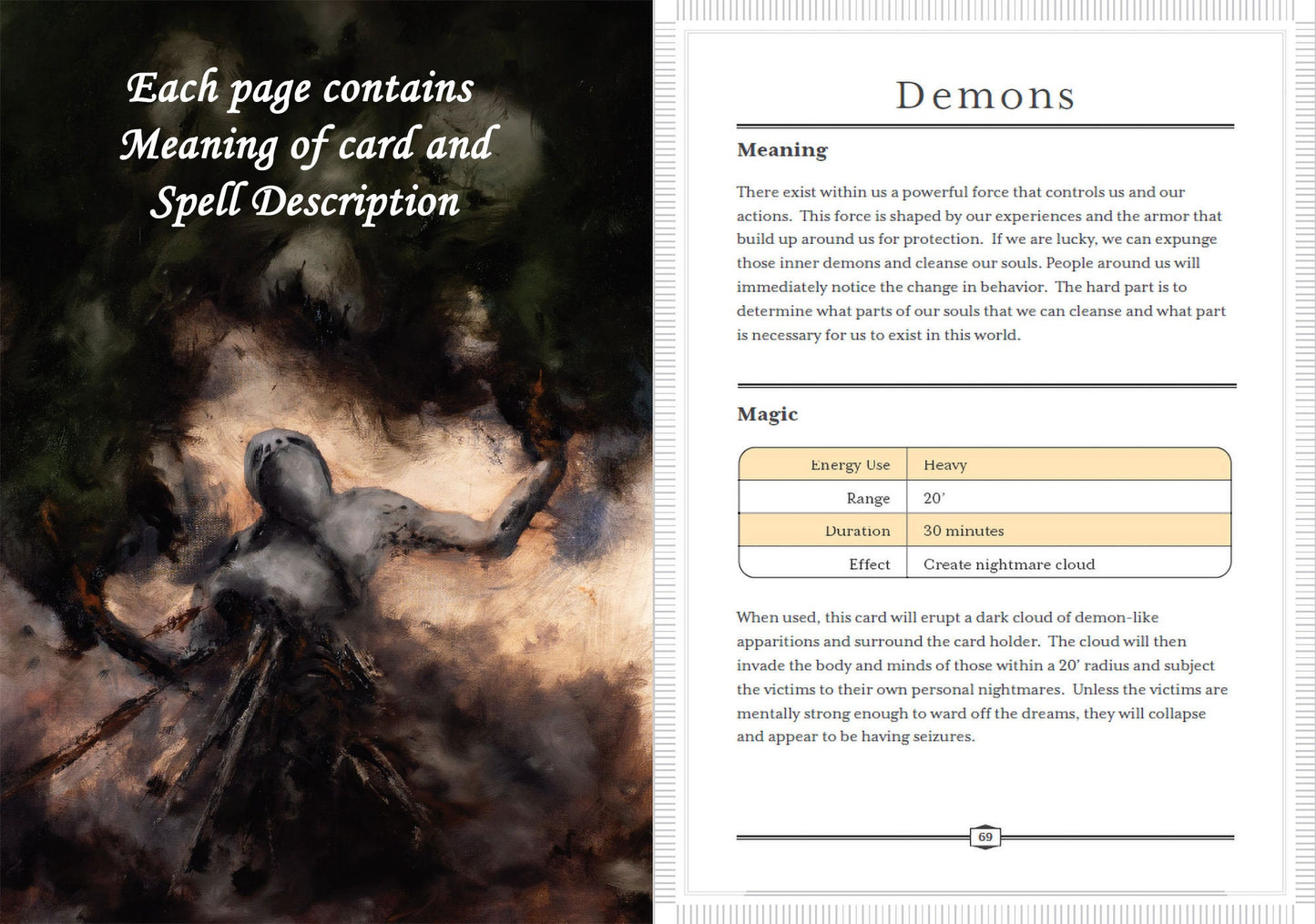 Turmoil Deck with Softcover Guide Book Used for Oracle Reading, Dungeons and Dragons and Story Ideas